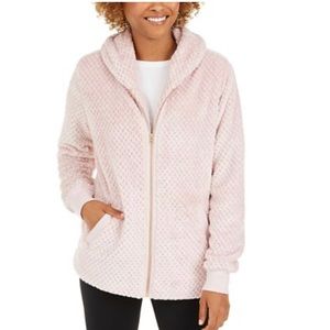Quilted fleece coat